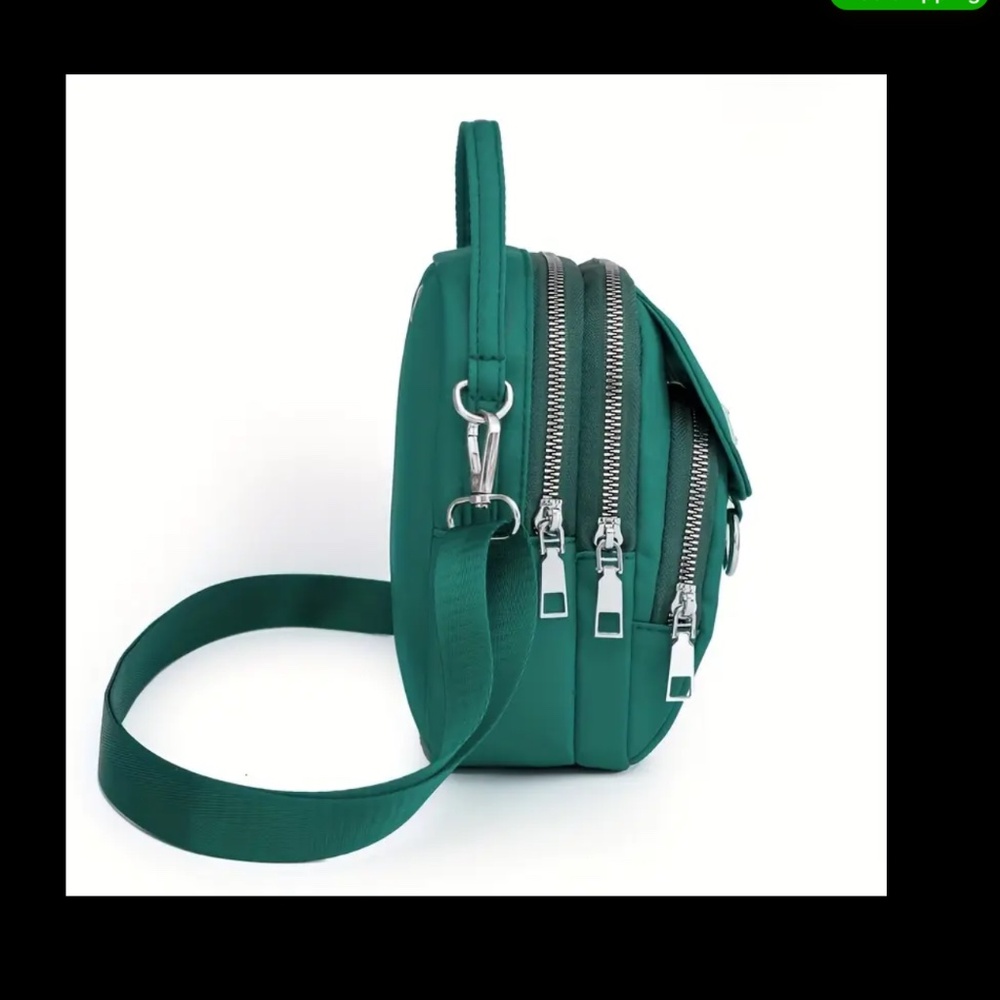 Light Green mini nylon crossbody or tote bag~New in packaging - Picture 6 of 8